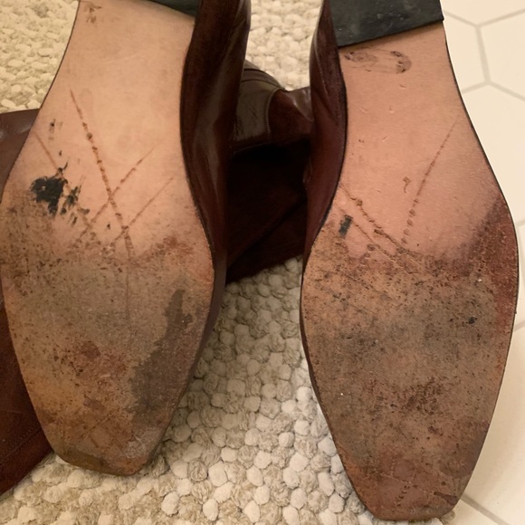 David Ackerman Chocolate Suede Platform Boots - Picture 5 of 8